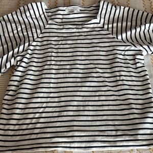 Assembly Label Navy and White Striped Short Sleeve Tee
